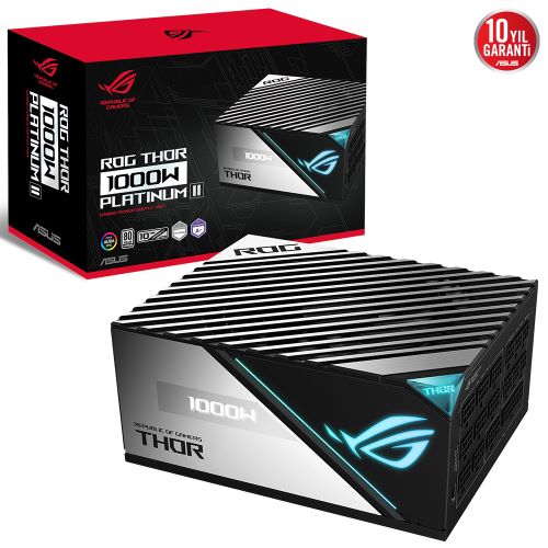 ASUS ROG-THOR-1000P2 80+ PLATINUM 1000W MODÜLER GÜÇ KAYNAĞI JAPON KAPASİTÖRLER AURA SYNC VE OLED EKRAN 10 YIL GARANTİ V2