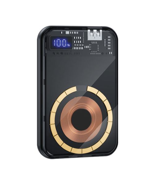 Dexim S5 10.000mAh, Şeffaf Magsafe Dijital Göstergeli PB