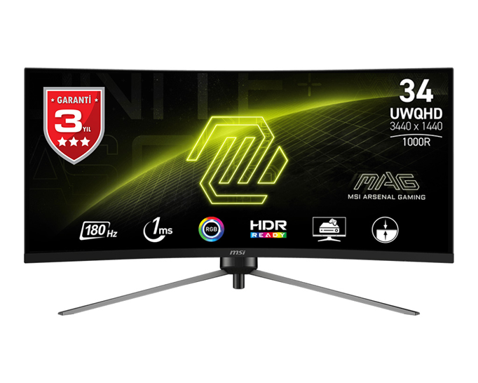 MSI 34 MAG 345CQR CURVED VA 3440X1440 (UWQHD) 21:9 180HZ 1MS GAMING MONITOR